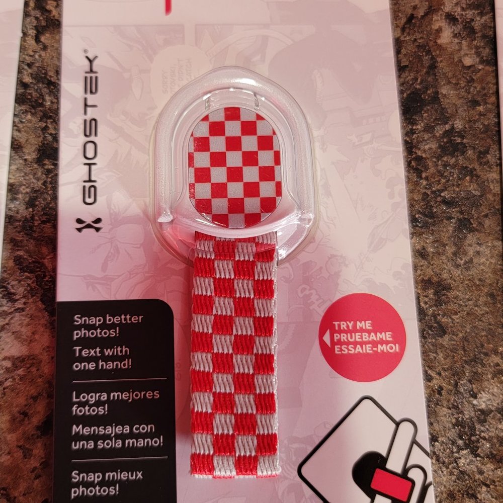 ghostek loop red and white checkered pattern